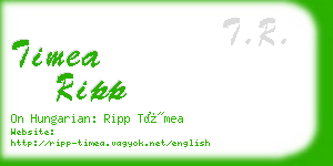 timea ripp business card